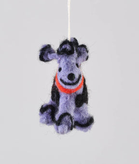 Fleur Dog Hanging Felt Ornament
