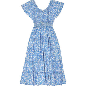 Pink City Prints Blue Rah Rah Spanish Dress Size XL
