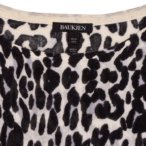 Baukjen Black White Leopard Print Wool Top