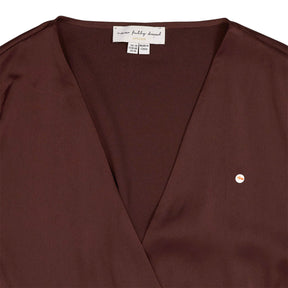 Never Fully Dressed Brown Wrap Dress