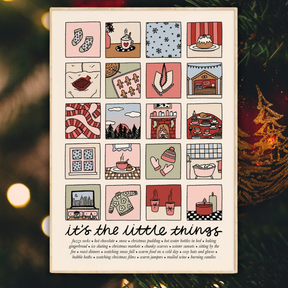 It's The Little Things: Winter Edition Illustrated Quote Print