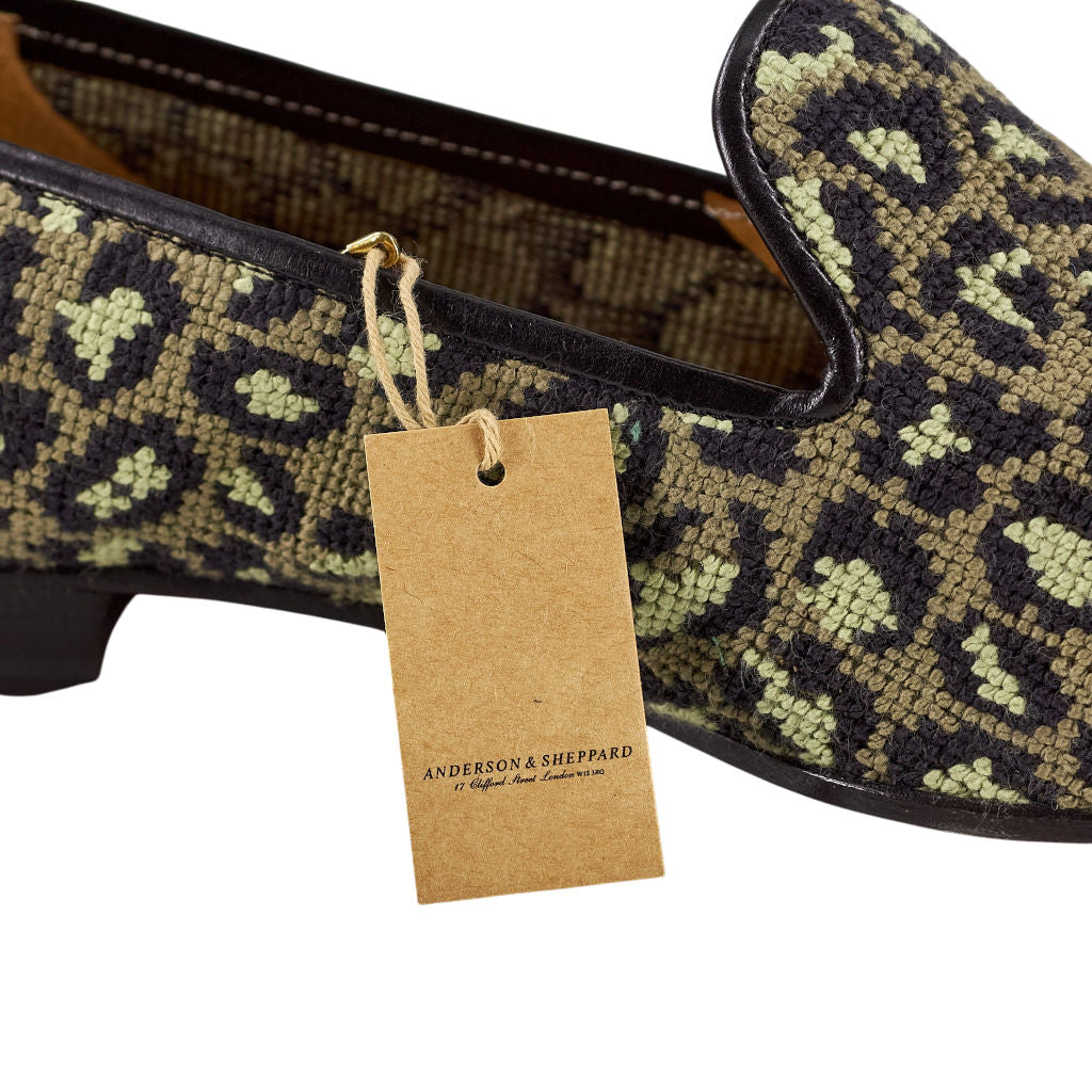 Stubbs & Wootton Green Cotton Camo Slippers