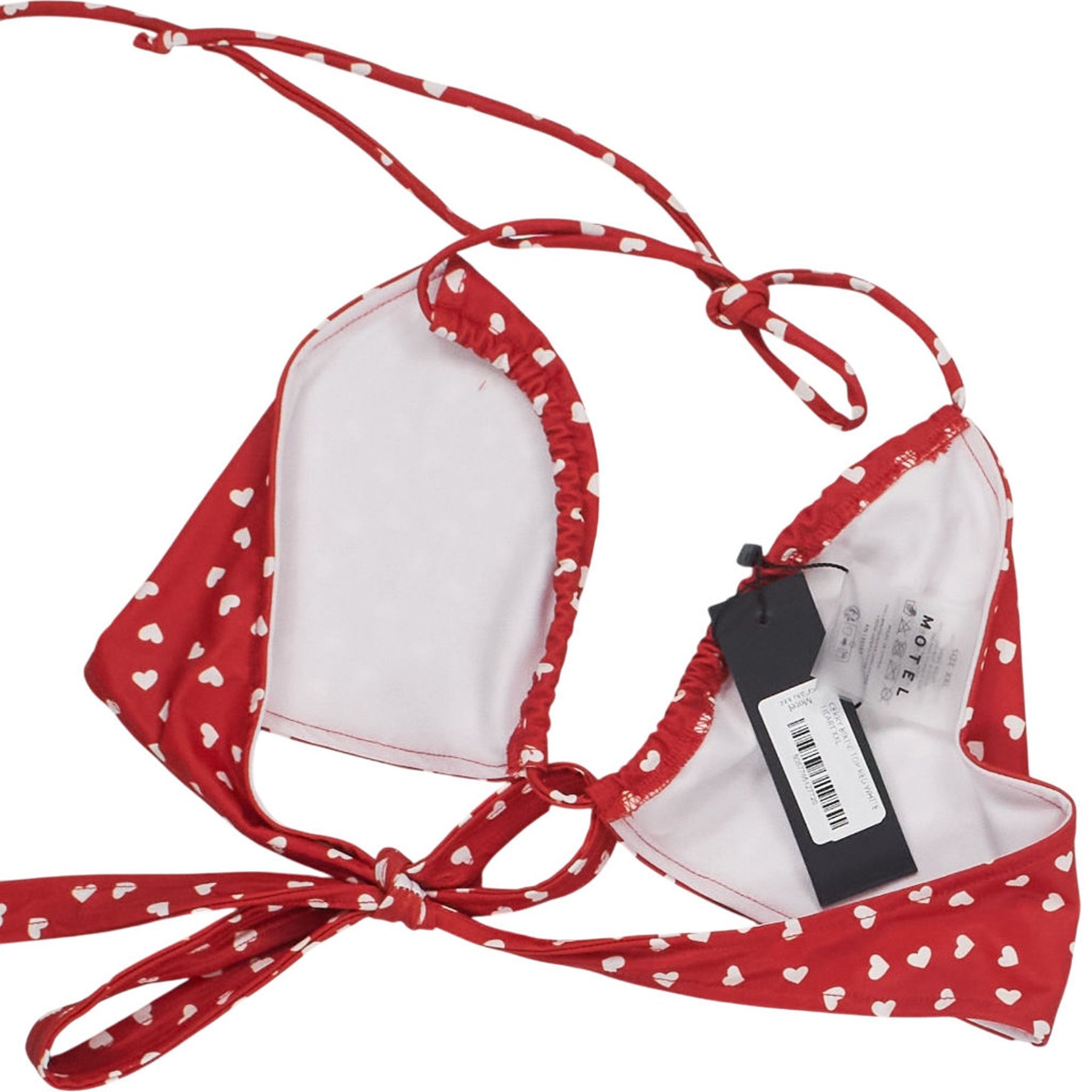 Motel Red Heart Print Bikini