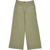 Masscob Olive Linen Wide Leg Trousers