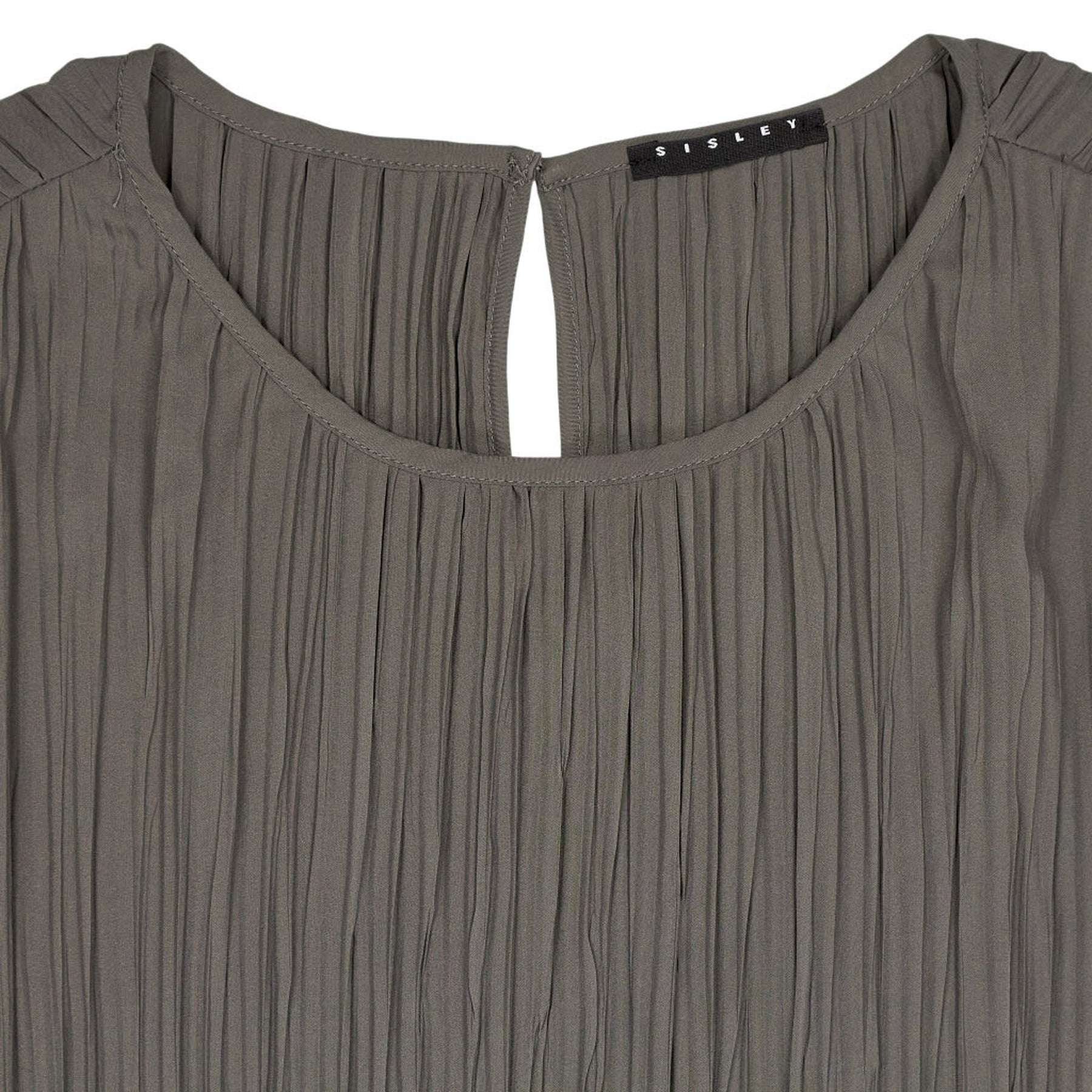 Sisley Grey Pleated Blouse