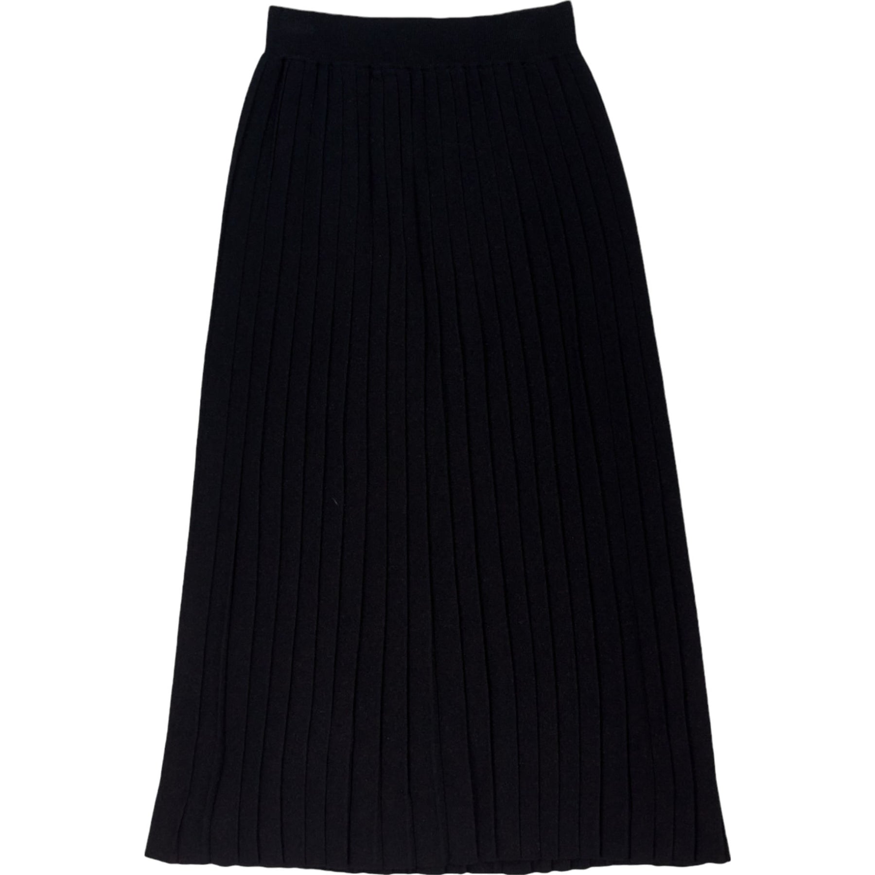 Novo Black Metallic Midi Skirt