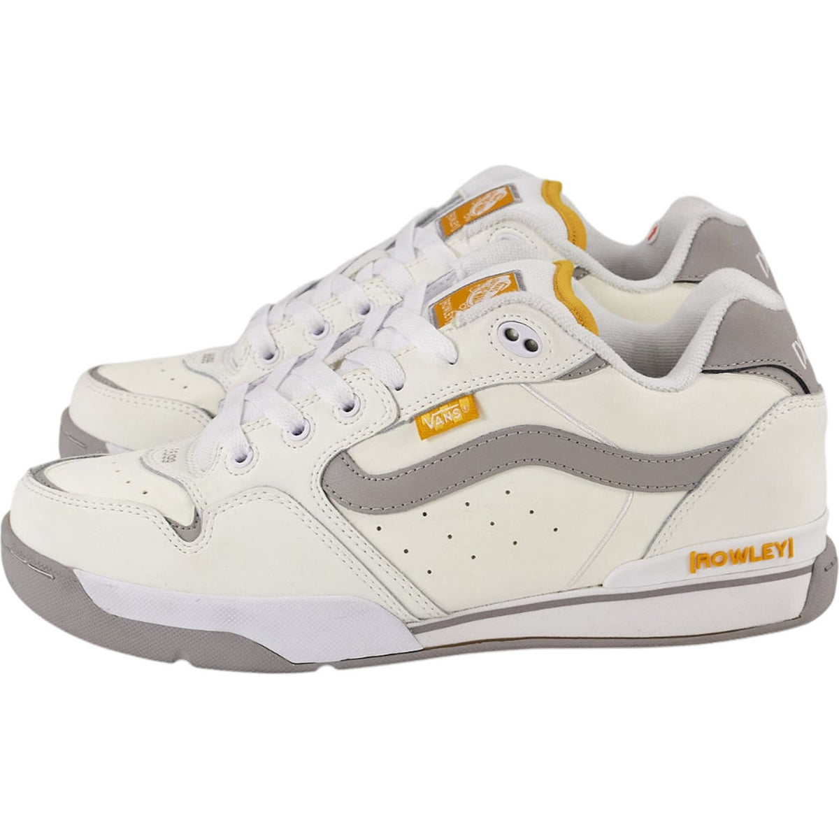 Vans White Grey Rowley XLT Trainers US 9