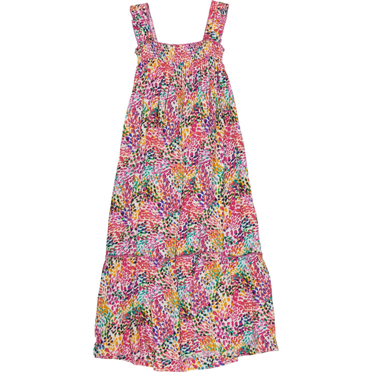 NRBY Multi-Colour Smocked Midi Dress
