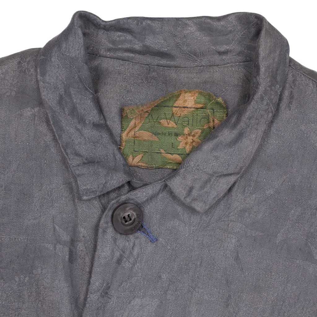 By Walid Blue Jacquard Patterned Jacket