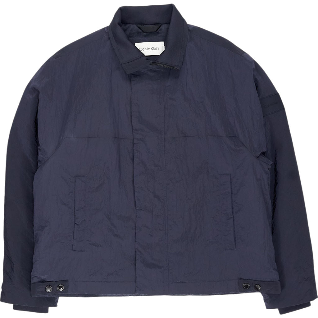 Calvin Klein Navy Crinkle Blouson Jacket