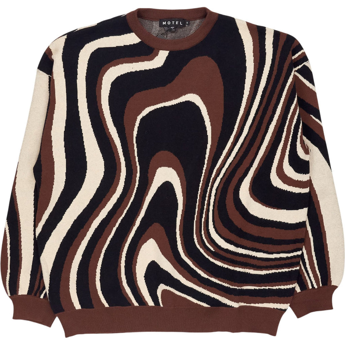 Motel Brown Cream Mably Jumper