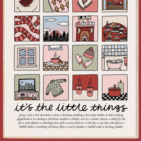 It's The Little Things: Winter Edition Illustrated Quote Print