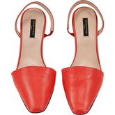 Mother of Pearl Red Slingback Heels