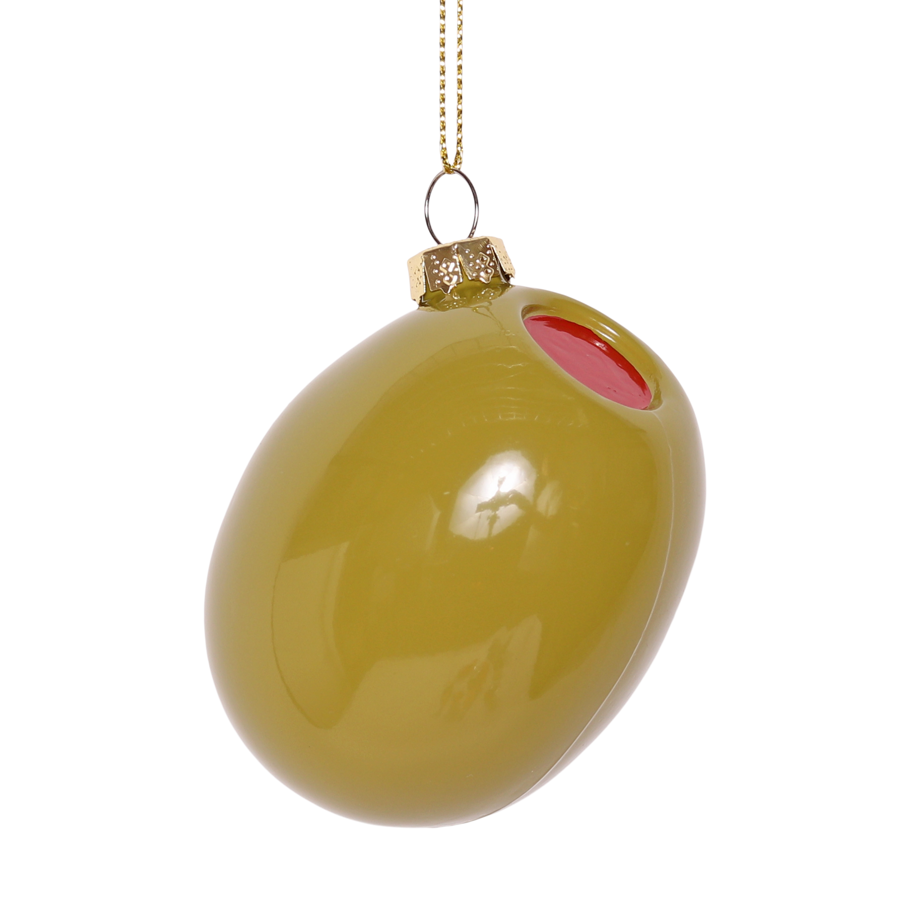 Olive Glass Decoration