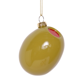 Olive Glass Decoration