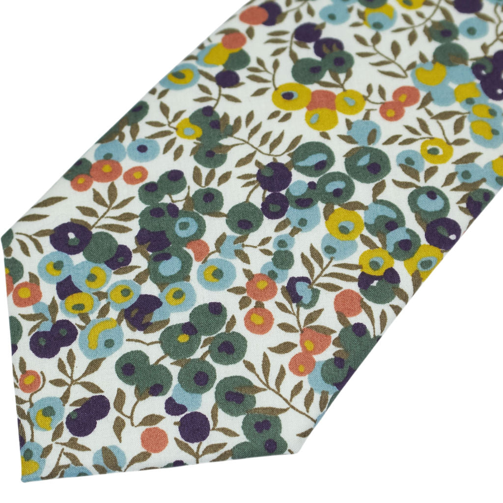Moss Liberty Fabric Sage Green Floral Pattern Tie Bundle x 3