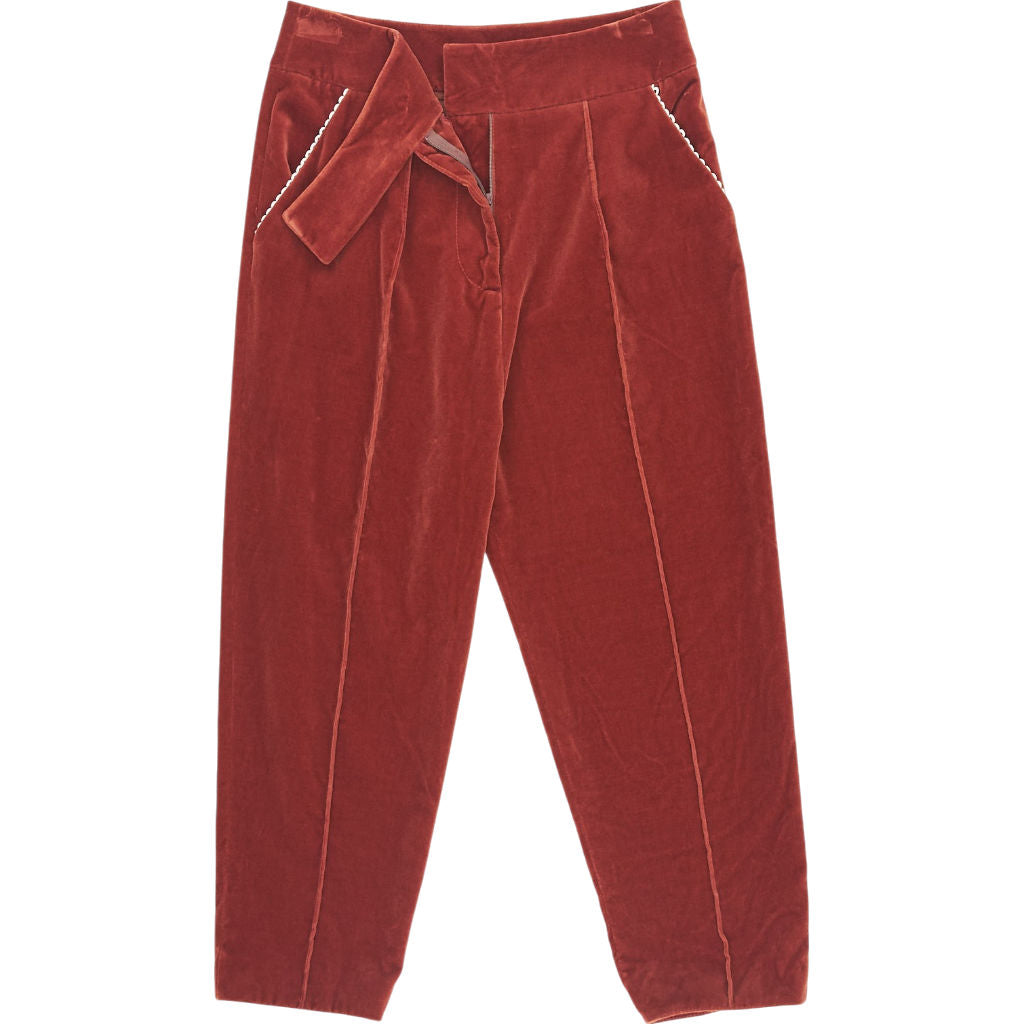 Mother of Peartl Brown Velvet Trousers
