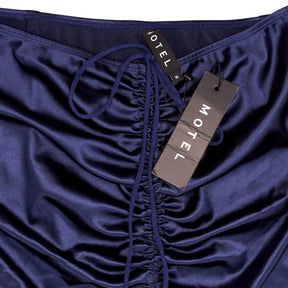 Motel Blue Satin Holie Skirt