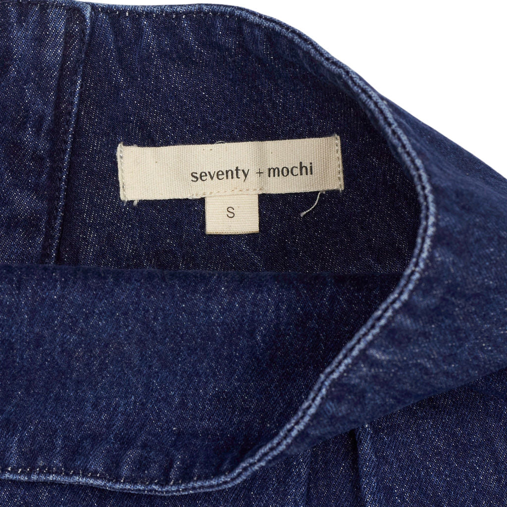 Seventy + Mochi Indigo Denim Midi Skirt