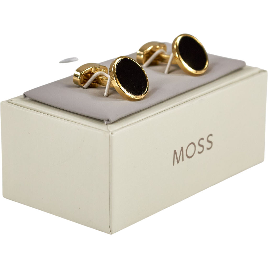 Moss Gold Black Cufflinks