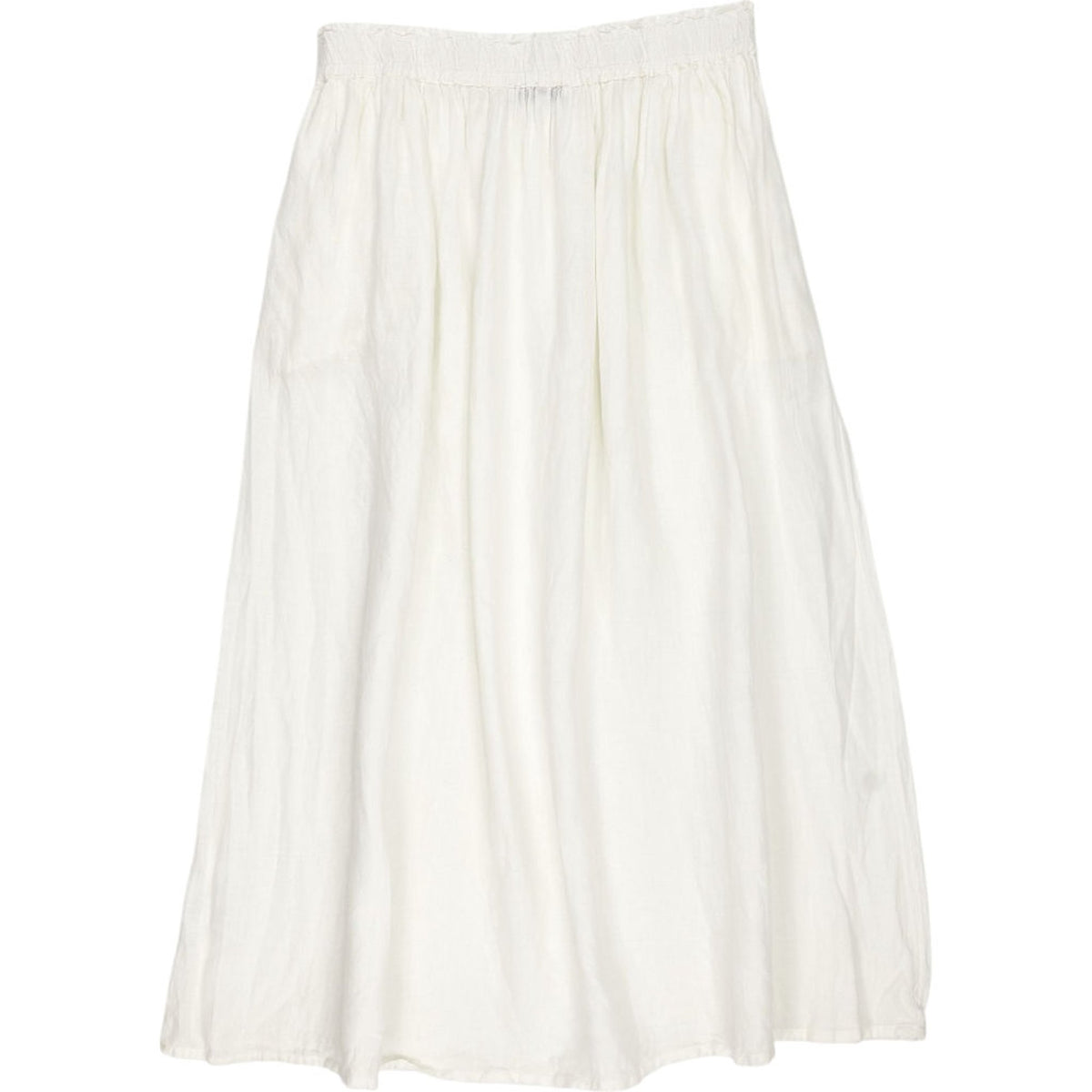 NRBY White Linen Maxi Skirt