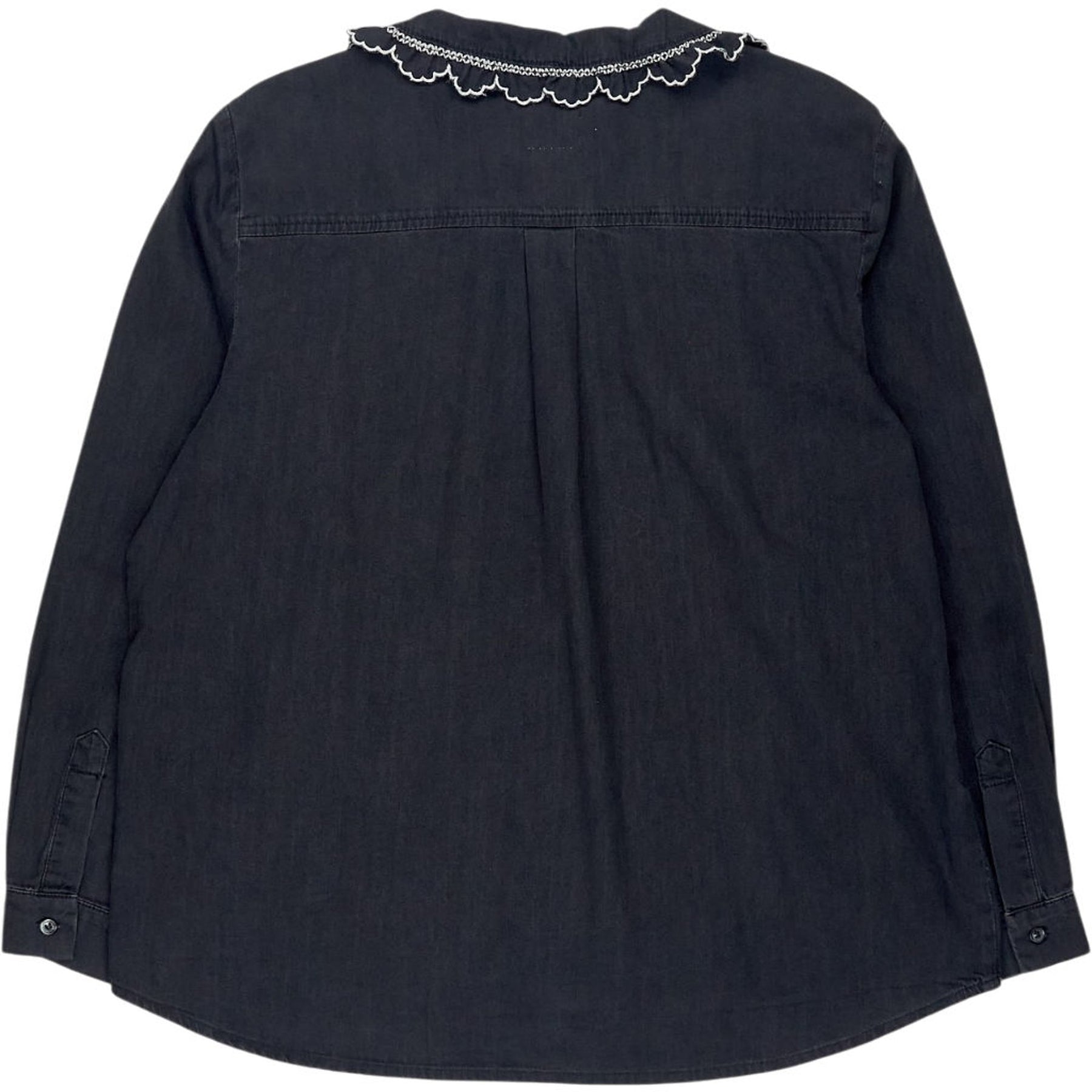 seventy + mochi Black Embroidered Collar Shirt
