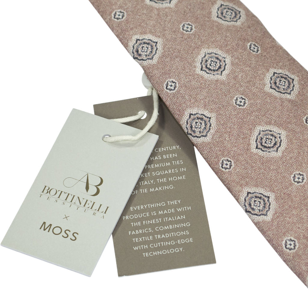 Moss Beige Patterned Tie Bundle x 4