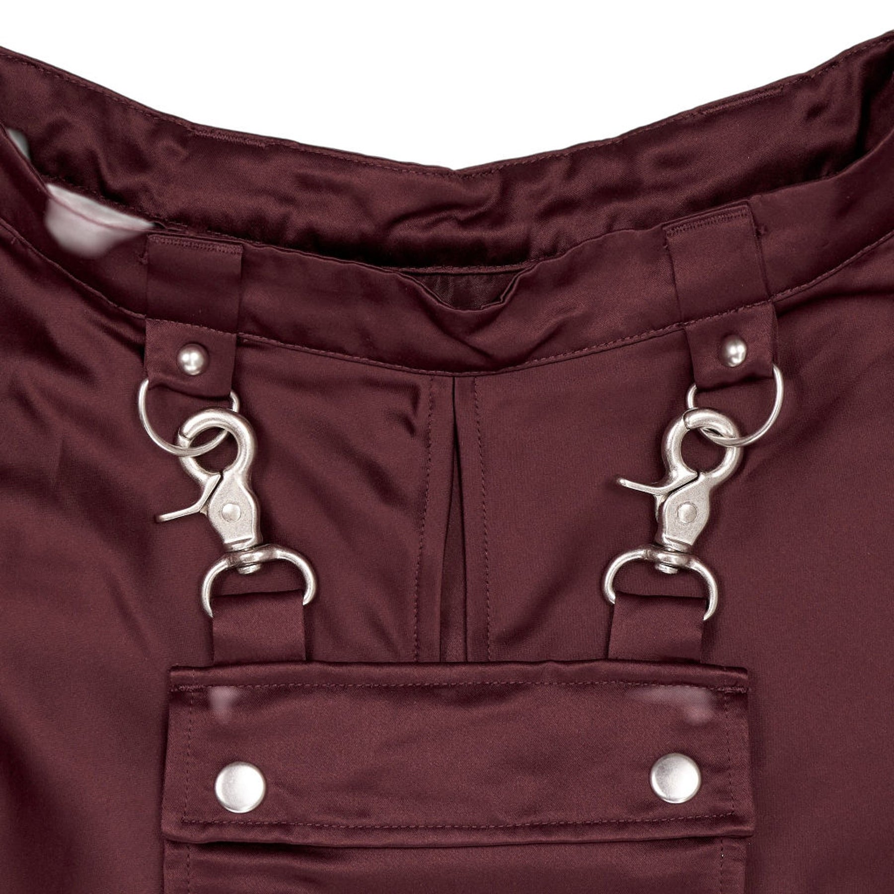 Beatrice X OTW Burgundy Skirt with Hardware Details