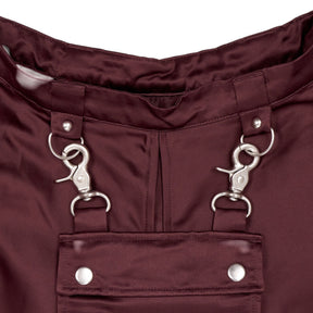 Beatrice X OTW Burgundy Skirt with Hardware Details
