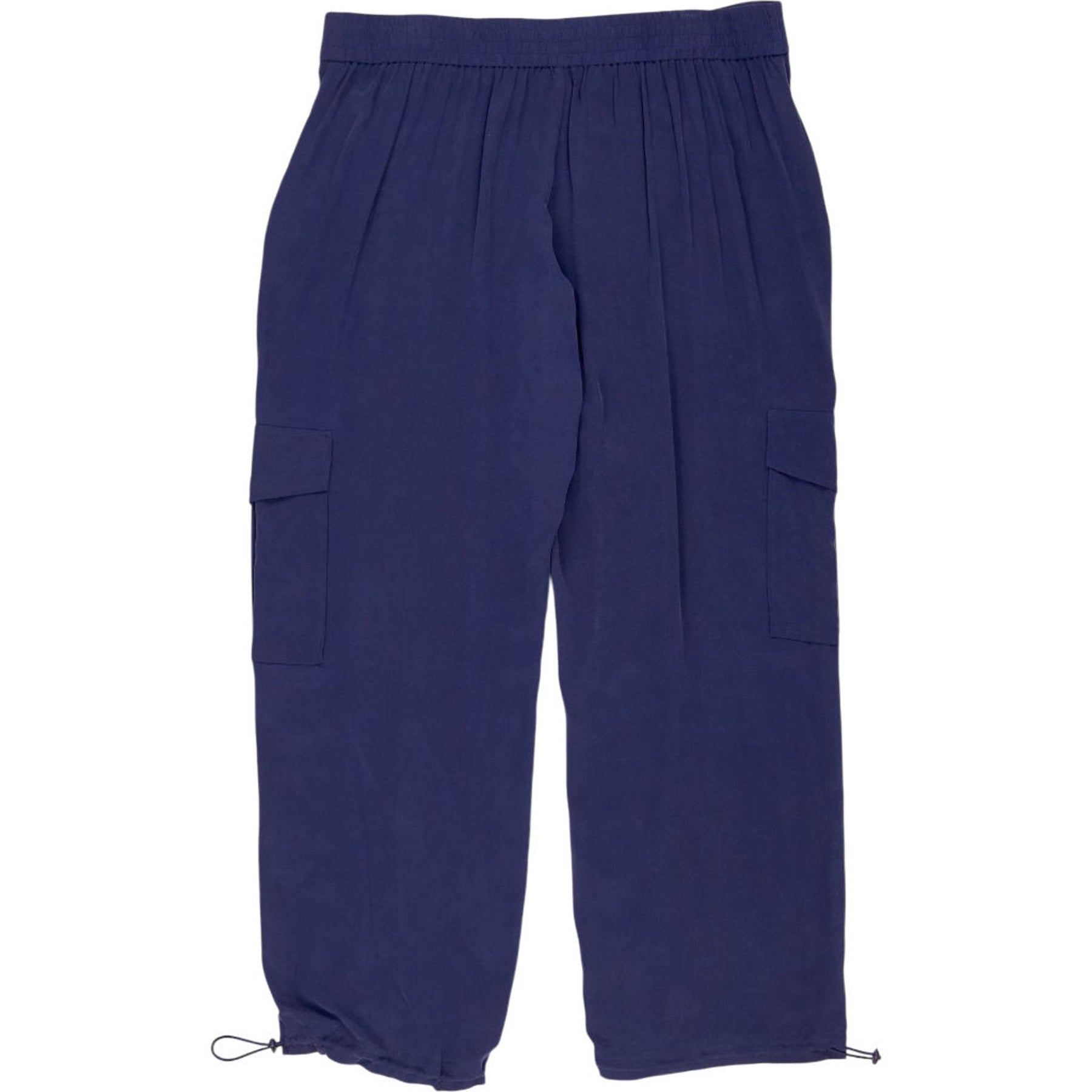 NRBY Blue Silk Cargo Trousers