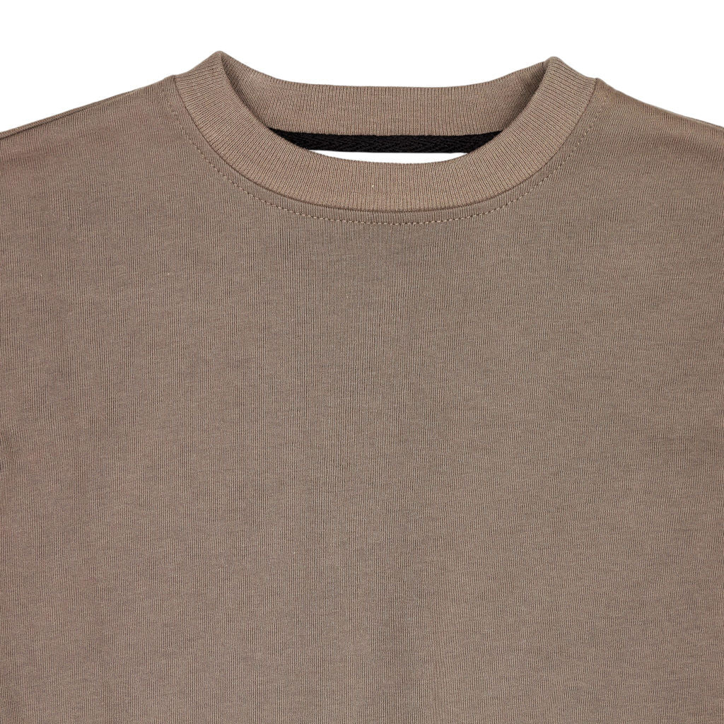 SRVC Brown Long Sleeve Cropped Top