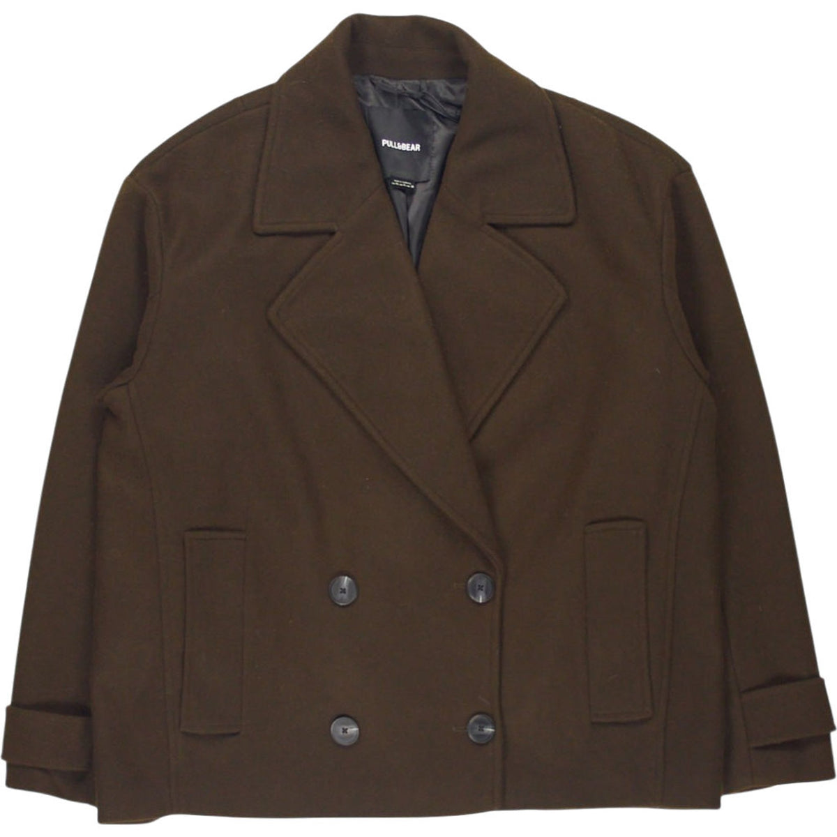 Pull&Bear Brown Double Breasted Jacket