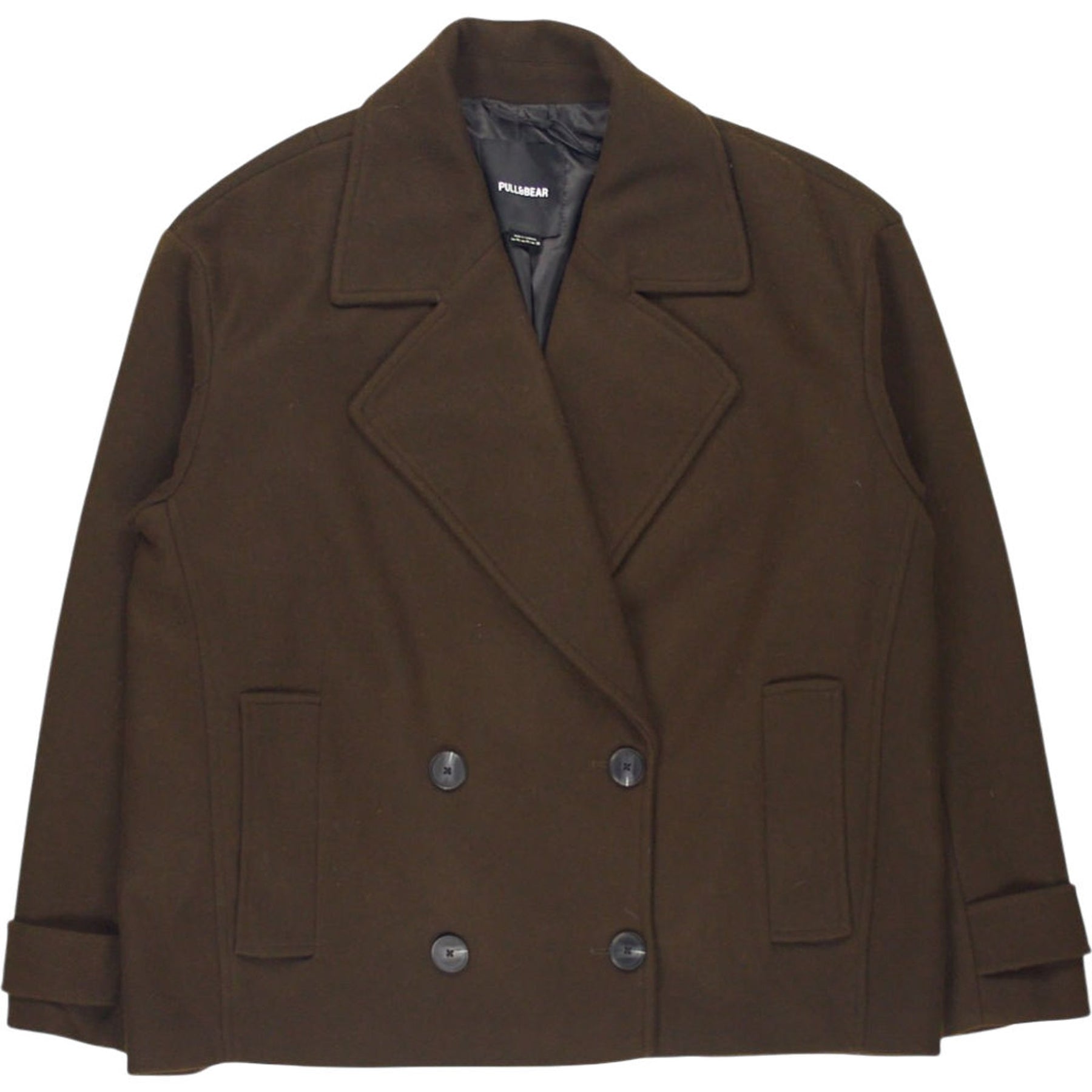 Pull&Bear Brown Double Breasted Jacket