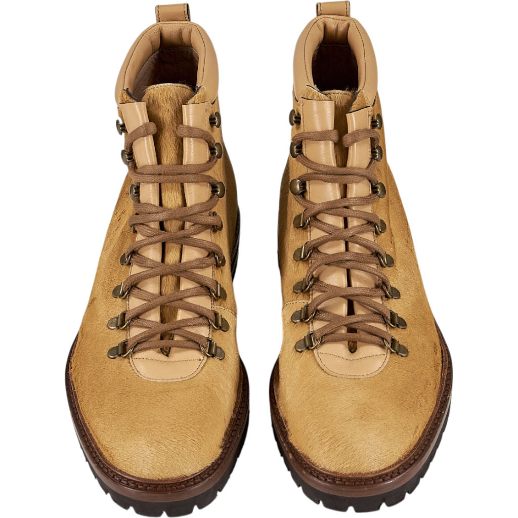 Manolo Blahnik Sand Pony Skin Boots