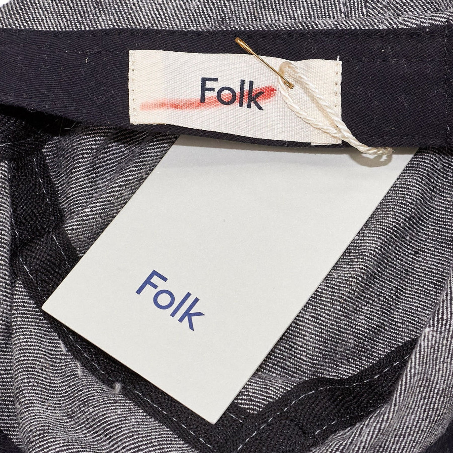 Folk Soft Black Linen Twill 5 Panel Cap