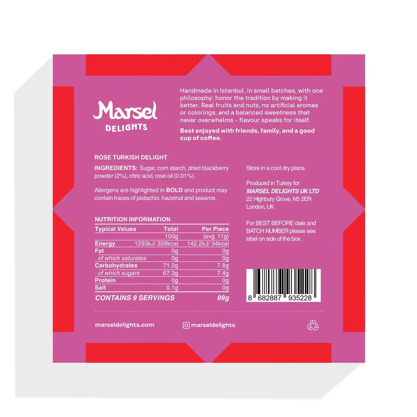 Artisan Turkish Delight - 4 flavours