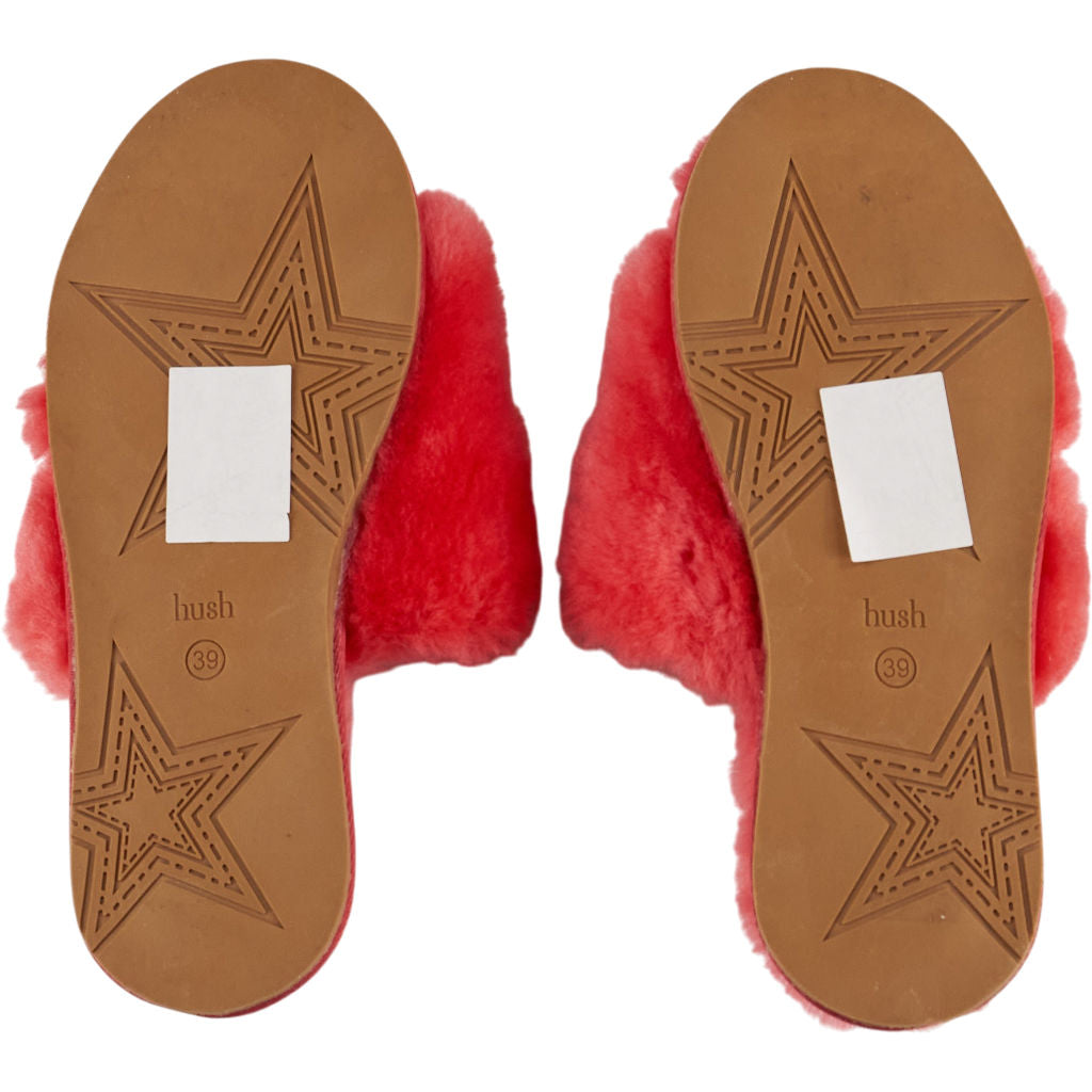 Hush Red Faux Fur Slippers
