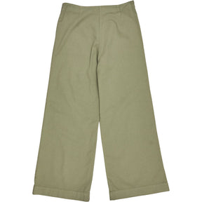 Masscob Olive Linen Wide Leg Trousers