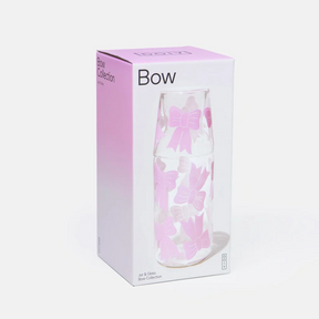 Bow Jar & Glass Set