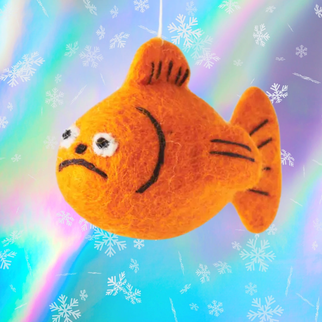 Goldfish Hanging Felt Ornament