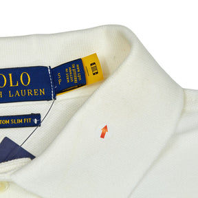 Polo Ralph Lauren White Custom Slim Fit Polo Shirt