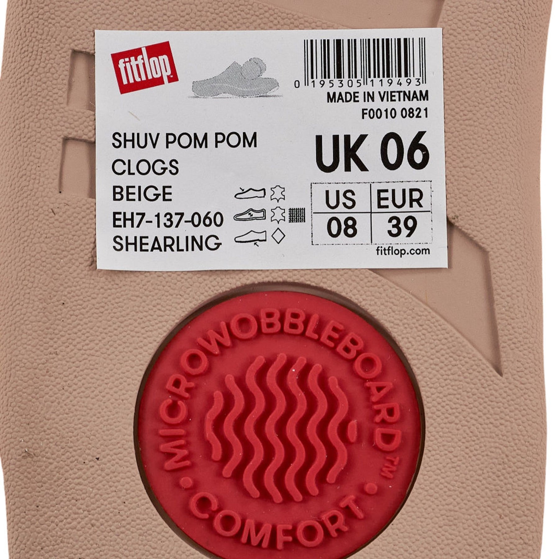 FitFlop Pink Shuv Pom Pom Clogs