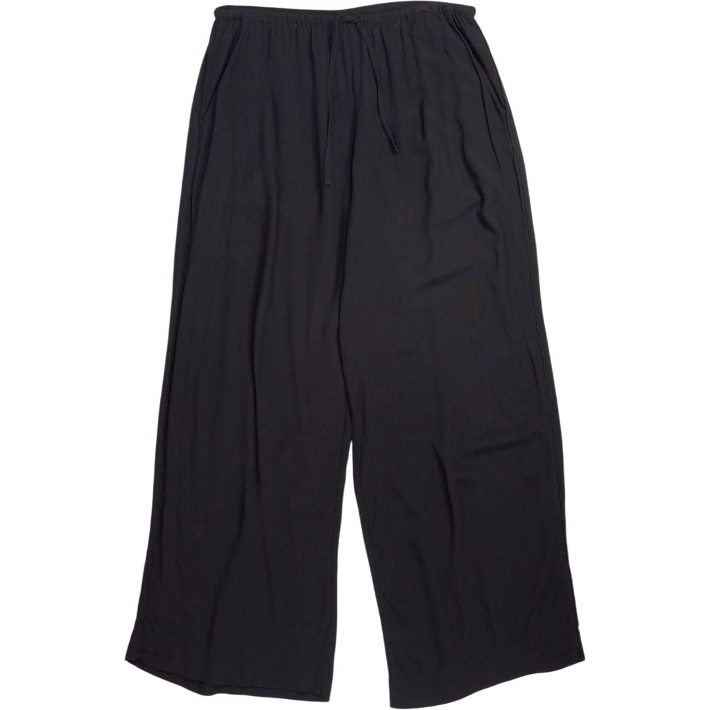 Hush Black Viscose Wide Leg Trousers