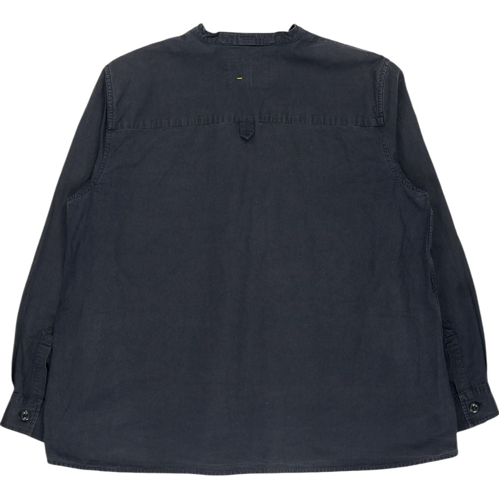 MHL Black Cotton Linen Top