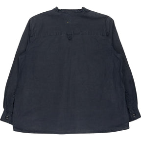 MHL Black Cotton Linen Top