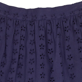 Omnes Navy Cotton Midi Skirt