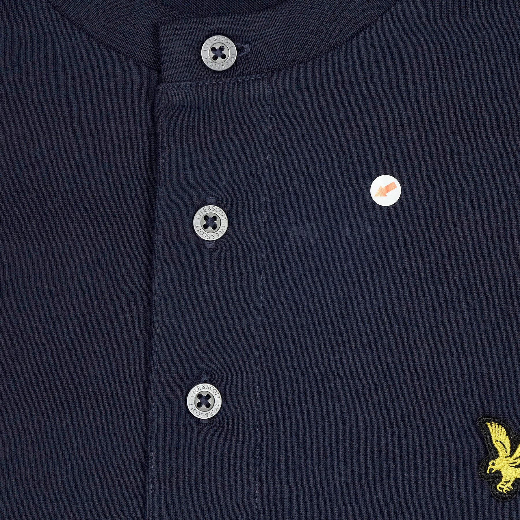 Lyle & Scott Navy Long Sleeve Henley Shirt