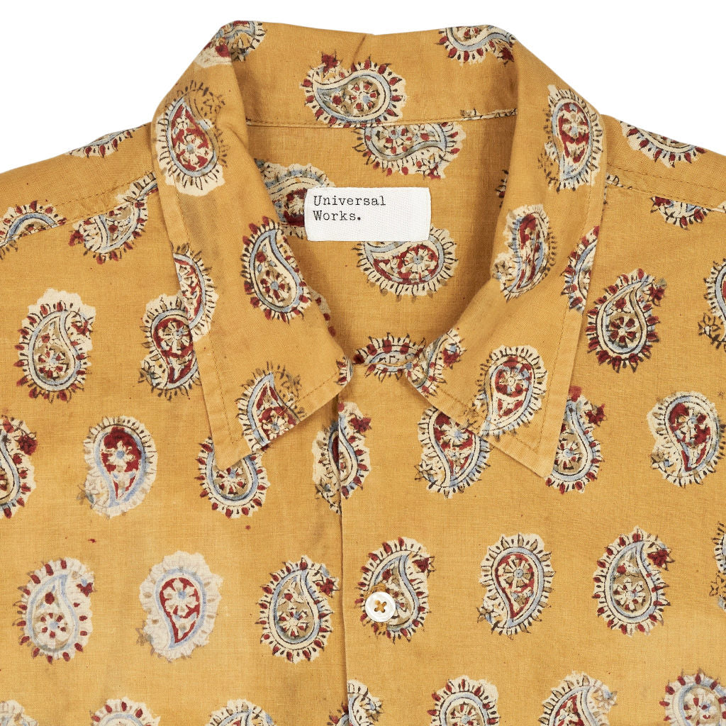 Universal Works Yellow Paisley Short Sleeve Shirt