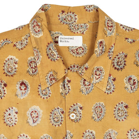 Universal Works Yellow Paisley Short Sleeve Shirt