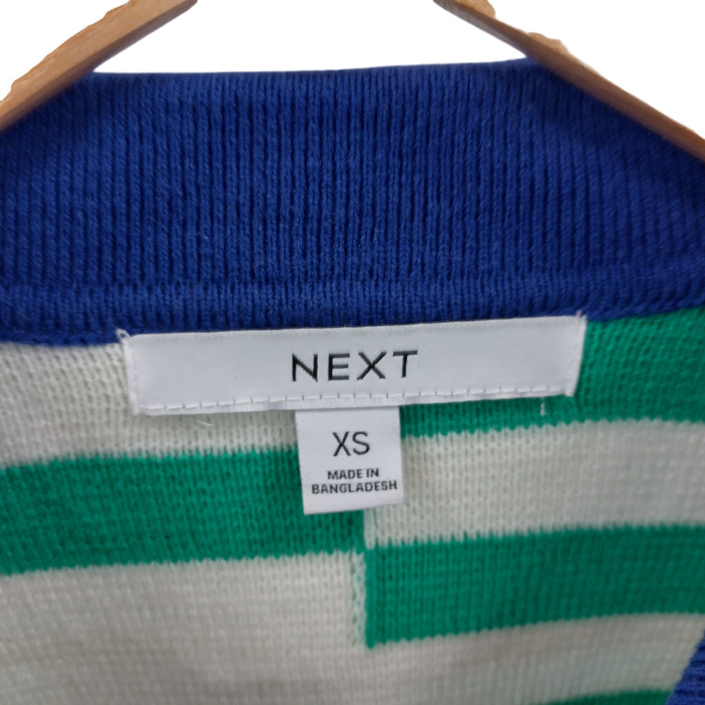 Next Green Striped Long Sleeve Rugby Top